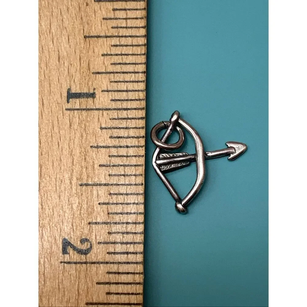 Bow and Arrow Sterling Silver Jewelry Charm #archery